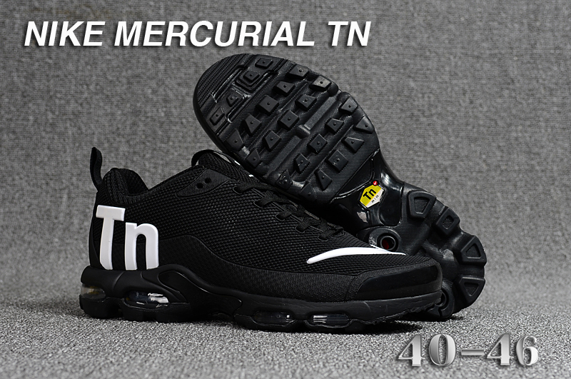 Nike Air Max Mercurial TN Black White Shoes - Click Image to Close